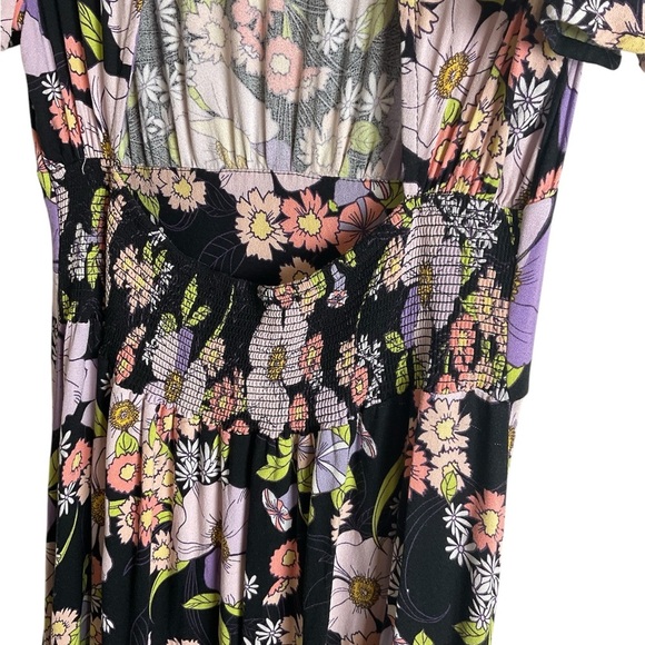 AFRM Jamie Print Open Back Short Sleeve Dress Floral Size small - Picture 6 of 8